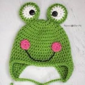 mũ len con ếch cute